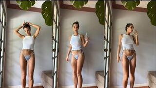 Emily Feld Thong Outfit Strip Tease Video Leaked