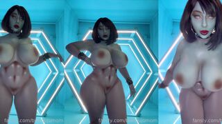 Bishoujomom Nude Demon Hipster Chick Strip Tease