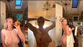 Lindsey Pelas Nude Soapy Shower Tease PPV Livestream