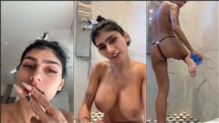 Mia Khalifa Nude G-String Shower PPV Onlyfans Video Leaked