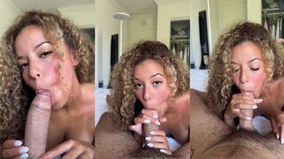 Camila Elle Slurps Her BF’s Cum After Sucking Him Off