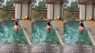 Megan Mccarthy Poolside Bouncing Big Natural Tits