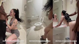 Auhneesh Nicole's Bathroom Sex Tape With A BBC