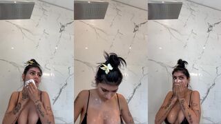 Mia Khalifa Shower Strip Tease PPV Video Leaked
