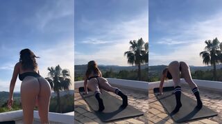 Demi Rose Mawby Yoga Thong Ass Spread PPV