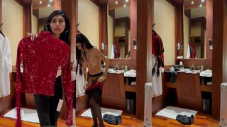 Mia Khalifa Teasing Yellow G String And Tits Exclusive Video Leaked