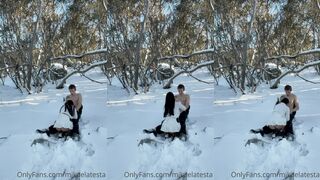 Mikaela Testa Sucking Off Boyfriend In The Snow Onlyfans Video Leak