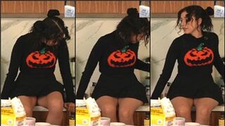 Pokimane You Can Almost See All The Way Up Her Skirt