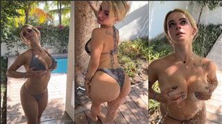 Kaitlyn Krems Nude Wet Bikini Shower