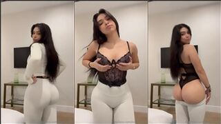 Aishah Sofey Sexy Bodysuit Lingerie Tease