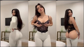 Aishah Sofey Sexy Bodysuit Lingerie Tease