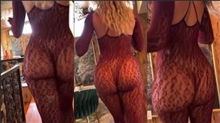 Kirstentoosweet Sexy Fishnet Bodysuit Tease