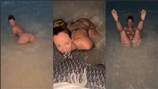Jada Stevens Nude Beach Strip Tease
