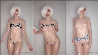 Aery Tiefling Nude Slingkini Oil Tease