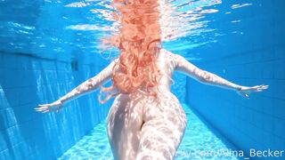 Alina Becker Nude Pool Swimming