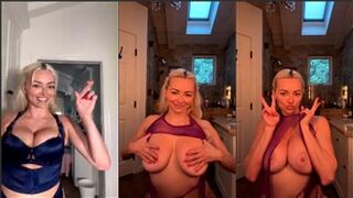 Lindsey Pelas Nude Try On Lingerie 15 August PPV Livestream