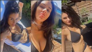 Brittany Furlan Sexy Black Bikini Dancing Video Leaked
